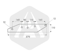 Contre-sep charrue FENET droite 15508204 adaptable