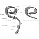 Dent partie inférieure pour cultivateur DOUBLET-RECORD 0422721 adaptable