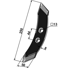 Schar für Grubber RABE GG-3 6337.06.01 Nachbau