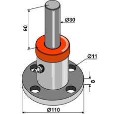 Palier de disque 110-30 mm pour cultivateur adaptable