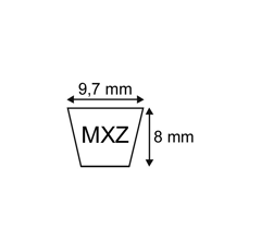 Courroie trapézoidale crantée MX Z24 - XPZ640 | TECHNI-POWER