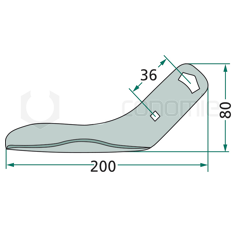 Patin gauche pour semoir AMAZONE 3993300 adaptable