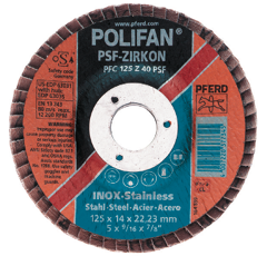 Disque d125 a surfacer POLIFAN grains 40 z+ - PFERD
