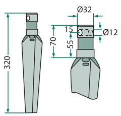 Dent herse droite NIEMEYER 034000 adaptable
