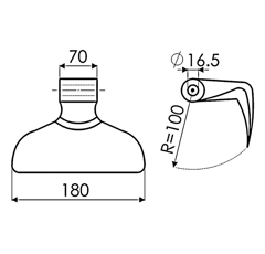 Marteau 70 mm pour broyeur FERRI adaptable