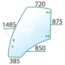 Vitre de porte Dr. pour machine agricole LAMBORGHINI 04418952 adaptable
