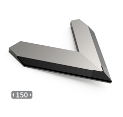 Mise à souder triangulaire carbure pour aileron de bineuse HORSCH 60028841 adaptable