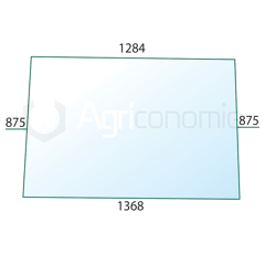Pare-brise clair pour machine agricole ZETOR 69117950 adaptable