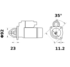 Démarreur MAHLE LETRIKA 12 V - 3,4 kW / MS 89
