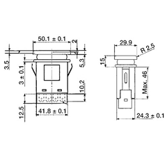 Bouton poussoir phares avant pour machine agricole DEUTZ 01231704 adaptable