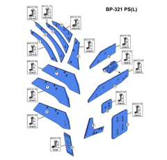 Soc à bec droit pour charrue RABE 2700.10.01 adaptable 