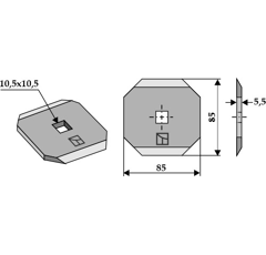 Futtermischwagenmesser STRAUTMANN 60503500 Nachbau