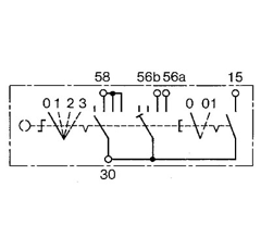 Contacteur d'éclairage pour machine agricole CASE IH 717638R91 adaptable