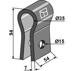 Support 94x15x54 pour broyeur NOBILI adaptable - Blacksteel©