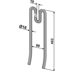 Griffe Ø16mm pour semoir GRÉGOIRE BESSON 61002290 adaptable - Blacksteel©