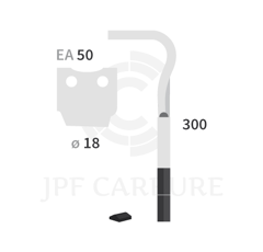 Dent de herse rotative Droite 2 plaquettes carbure AGRAM 53361900 adaptable