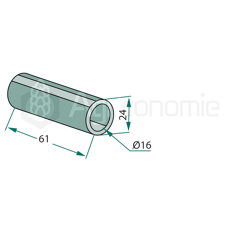 Entretoise 61x16 pour broyeur NOREMAT adaptable 
