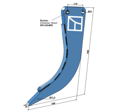 Dent sous-soleuse pour décompacteur FROST 06775 adaptable – BlackSteel