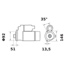 Anlasser IS 1355 / 12V 5,50KW Z12 Mahle-Iskra-Letrika 12 Zähne