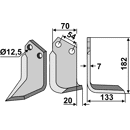 Fräsmesser - rechts PEG08R Pegoraro by Muzzi