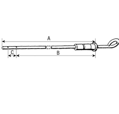 Jauge d'huile pour tracteur DEUTZ-FAHR 01176382 adaptable