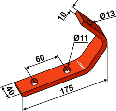 Étrier de retenue 175 x 40 x 10 mm adaptable - BlackSteel©