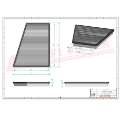 Filtre habitacle adaptable HIFI FILTER SC90038KIT