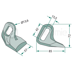 Marteau pour broyeur SPEARHEAD 7770723A adaptable