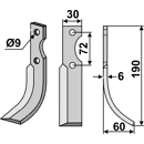Fräsmesser Rechts 190 x 30 Hako Nachbau