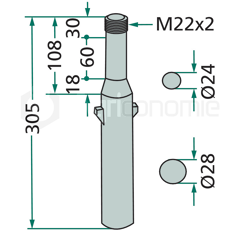 Dent herse  Agrator 305mm 0122501 adaptable