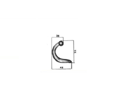 Crochet forgé 55 mm adaptable