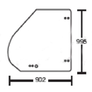 Vitre de porte supérieure pour chargeur télescopique MERLO 034915 adaptable