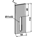 Abstreifer für Packerwalze 51S100 Sicma Nachbau