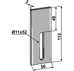 Abstreifer für Packerwalze 51S100 Sicma Nachbau