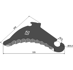 Lame pour presse à balle KRONE 200611140 adaptable - Blacksteel©