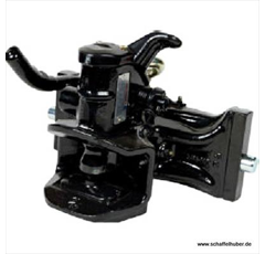 Zugmaul automatisch, verstärkte Ausführung, W= 390 S32, Ø 38 mm Bolzen,Farbe Schwarz  