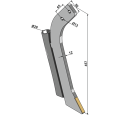 Pointe de soc sous-soleur carbure pour semoir AMAZONE 970702 adaptable - BlackSteel©