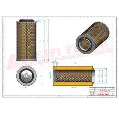 Filtre à air sécurité adaptable HIFI FILTER SA11640