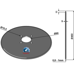 Coutre circulaire NIAUX pour charrue ÖVERUM MF3940221 adaptable - Blacksteel©
