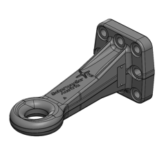Ringzugöse, Ø 50 mm  110x100 mm, 8-Loch, Schwarz, Scharmüller