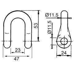Manille 66 mm pour ROUSSEAU et SMA DEB440 adaptable