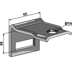 Halter für 50 x 40 mm Nachbau  