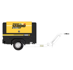COMPRESSEUR MOBILE MSP12000 SUR ESSIEU