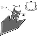 Gänsefussschar,100x6 mm Case IH Nachbau 047PWV0400