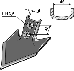 Gänsefussschar,100x6 mm Case IH Nachbau 047PWV0400