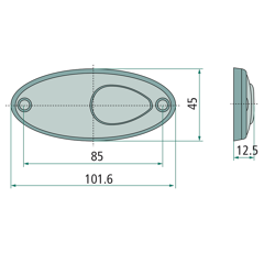 Feu latéral à LED HELLA 12 V / 0,5 W adaptable