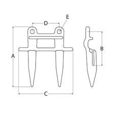 Doigt triple soja pour barre de coupe JOHN DEERE H213400 adaptable