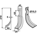 Fräsmesser Links 210 x 45 Roteco Nachbau