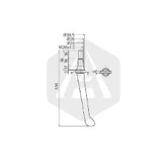 Dent droite pour herse rotative LELY 1169901068 adaptable