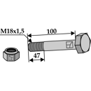 Boulon M18x1,5 x 100 pour broyeur ALPEGO adaptable - Blacksteel©